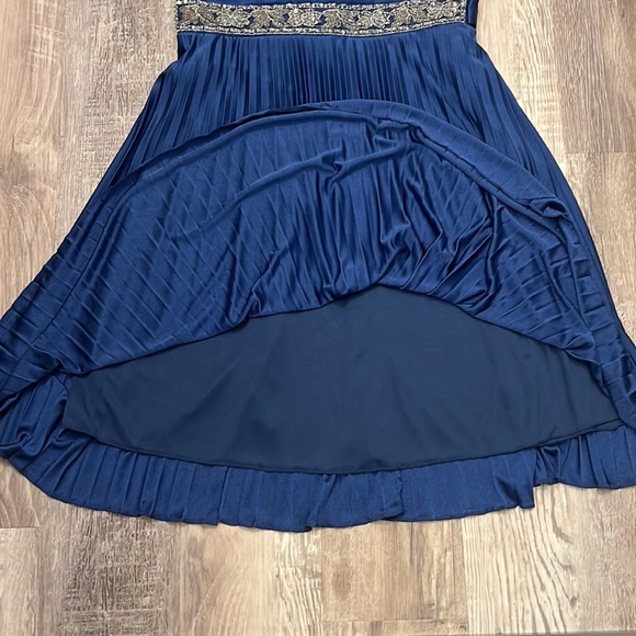 NWT Speechless Blue Strapless Sequined Pleated Strapless Dress size M - Picture 3 of 6